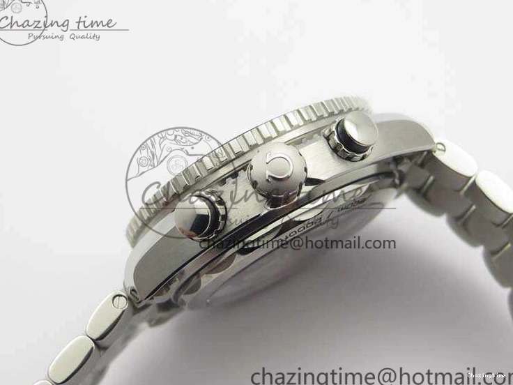 0424 FastDry Planet Ocean Master Chrono SS OM 1:1 Best Edition Black Dial On SS Bracelet A9900 V 8112